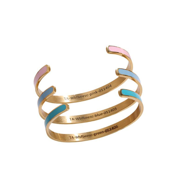 Rose gold semicircle bracelet